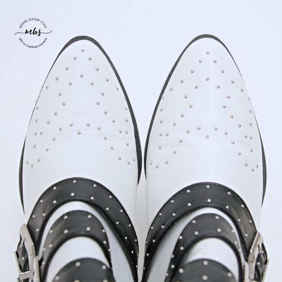 Mari A. Stellar Studded Triple Buckles Booties - Picture 10 of 14